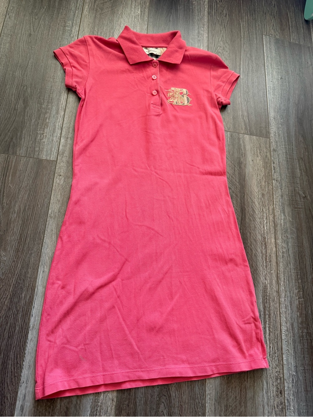 Burberry Coral Pink Polo Midi Dress